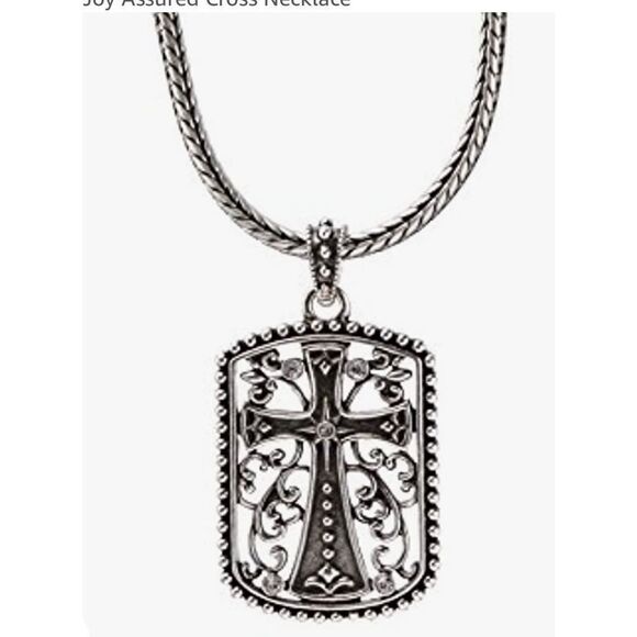 Halle Joy Cross Pendant Silver Chain - Picture 1 of 10